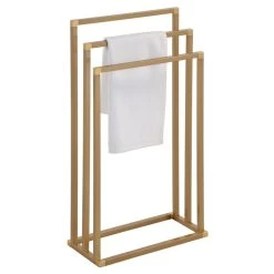 Handtuchhalter KUNO Goldfarben Mit 3 Handtuchstangen