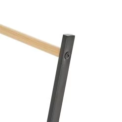 Handtuchhalter FLAVIA Mit 3 Stangen Aus Metall In Schwarz/natur -Berühmt Möbel 18364 2 N