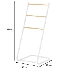 Handtuchhalter FLAVIA Mit 3 Stangen Aus Metall In Weiß/natur -Berühmt Möbel 18365 5