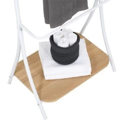 Handtuchhalter EDY Mit 5 Handtuchstangen Weiß/Sonoma Eiche -Berühmt Möbel 18370 2 N