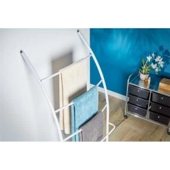 Handtuchhalter EDY Mit 5 Handtuchstangen Weiß/Sonoma Eiche -Berühmt Möbel 18370 A2