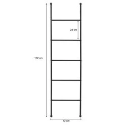 Handtuchhalter CASTEL 5 Stangen In Schwarz -Berühmt Möbel 18372 5