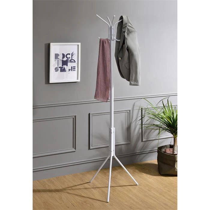 Kleiderständer ARIST In Weiß Mit 8 Haken 2 Kleiderständer ARIST In Weiß Mit 8 Haken – Bild 2