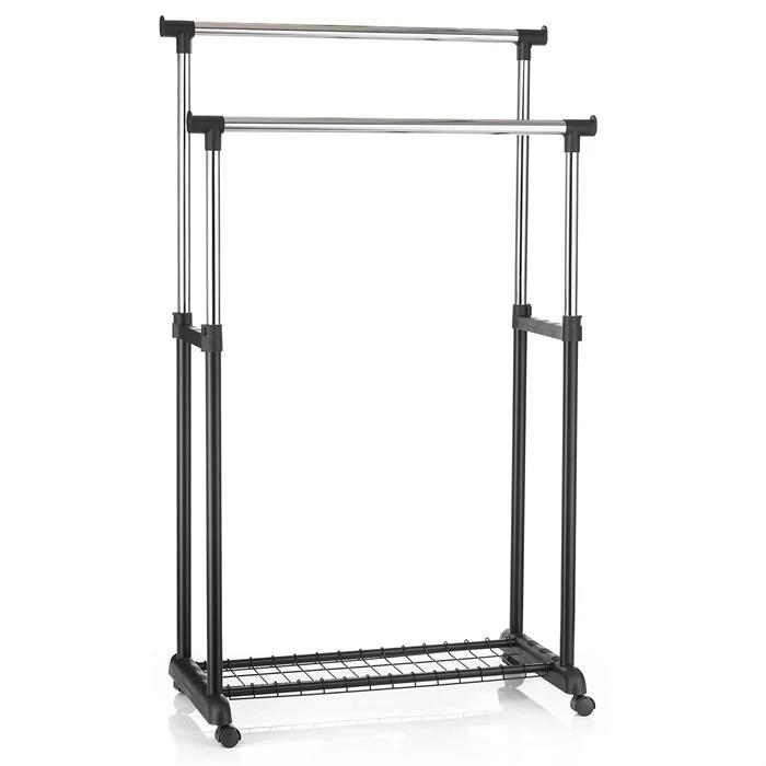 Garderobenwagen GROSSO, Höhenverstellbar Schwarz 4 Garderobenwagen GROSSO, Höhenverstellbar Schwarz – Bild 4