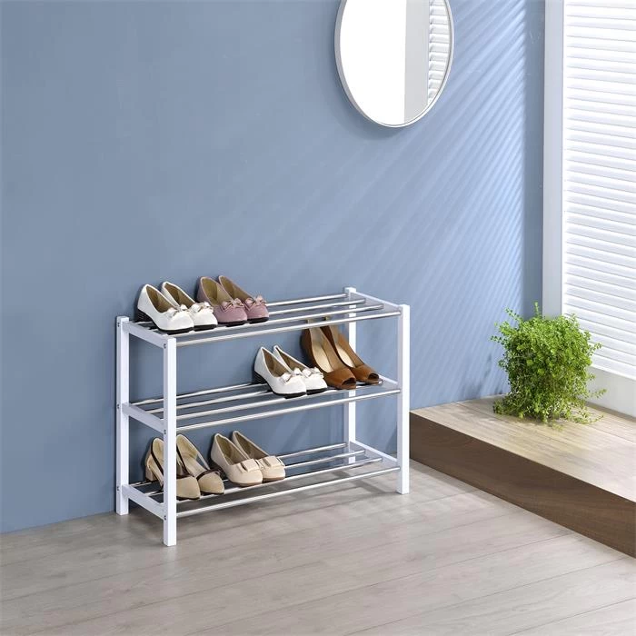 Schuhregal DUBLIN Mit 3 Böden In Weiß 2 Schuhregal DUBLIN Mit 3 Böden In Weiß – Bild 2