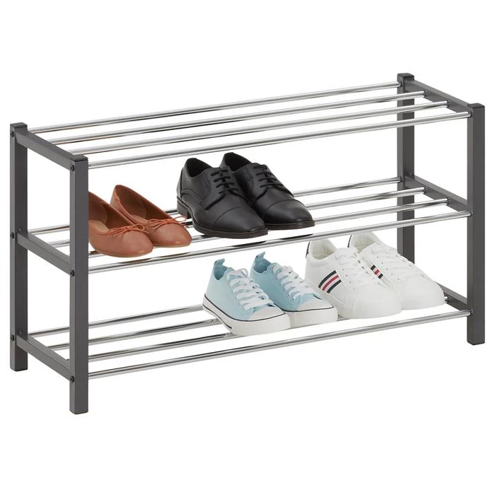 Schuhregal DUBLIN Mit 3 Böden In Grau 1 Schuhregal DUBLIN Mit 3 Böden In Grau