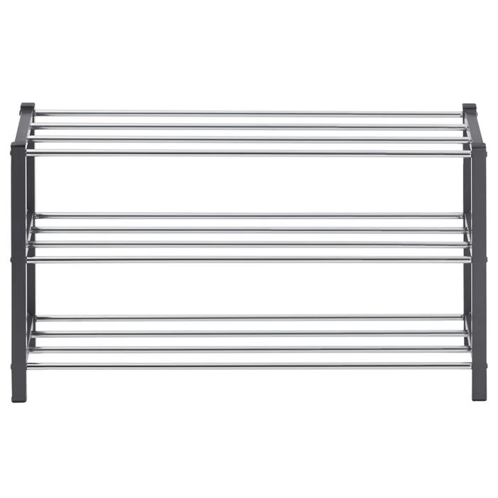 Schuhregal DUBLIN Mit 3 Böden In Grau 2 Schuhregal DUBLIN Mit 3 Böden In Grau – Bild 2