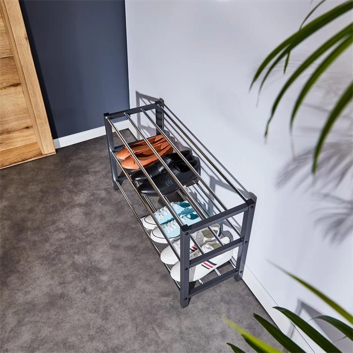 Schuhregal DUBLIN Mit 3 Böden In Grau 6 Schuhregal DUBLIN Mit 3 Böden In Grau – Bild 6