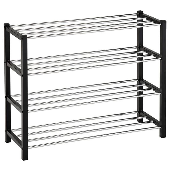 Schuhregal DUBLIN Mit 4 Böden In Schwarz 3 Schuhregal DUBLIN Mit 4 Böden In Schwarz – Bild 3