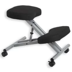 Kniehocker Kniestuhl ROBERT In Schwarz/alufarben