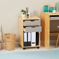 Rollcontainer KANO Mit 2 Schubladen Und 1 Ablagefach In Natur/grau 8 Rollcontainer KANO Mit 2 Schubladen Und 1 Ablagefach In Natur/grau -Berühmt Möbel 2113 AC2