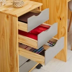 Rollcontainer LAGOS Mit 5 Schubladen In Natur/grau 10 Rollcontainer LAGOS Mit 5 Schubladen In Natur/grau -Berühmt Möbel 2116 AC4