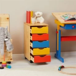 Rollcontainer LAGOS Mit 5 Schubladen Bunt -Berühmt Möbel 2121 AC2