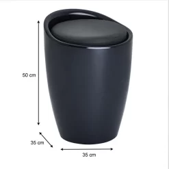 Badhocker DANIEL Mit Stauraum Grau -Berühmt Möbel 30205 3 N2