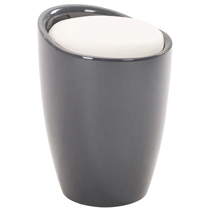 Badhocker DANIEL Mit Stauraum Grau/weiß 1 Badhocker DANIEL Mit Stauraum Grau/weiß