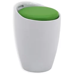 Badhocker DANIEL Mit Stauraum Weiß/grün