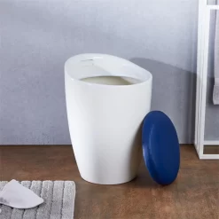 Badhocker DANIEL Mit Stauraum Weiß/blau -Berühmt Möbel 30213 A0 2N