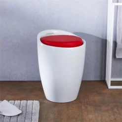 Badhocker DANIEL Mit Stauraum Weiß/rot -Berühmt Möbel 30214 A0 1N