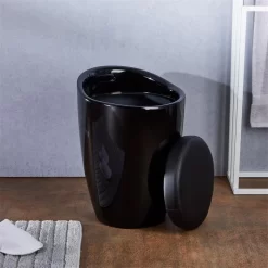 Badhocker DANIEL Mit Stauraum Schwarz -Berühmt Möbel 30217 A0 2N