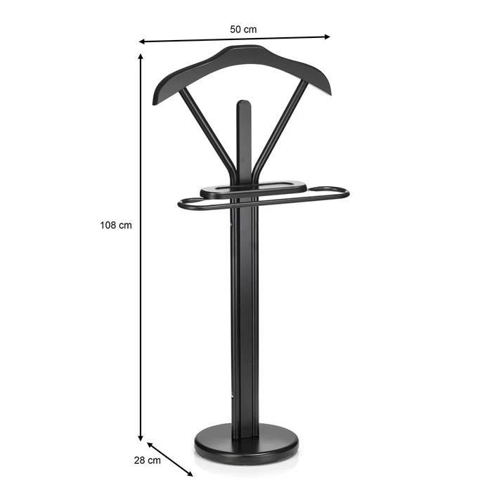 Herrendiener MATTEO Mit Ablage Und Bügelteil, In Schwarz 3 Herrendiener MATTEO Mit Ablage Und Bügelteil, In Schwarz – Bild 3