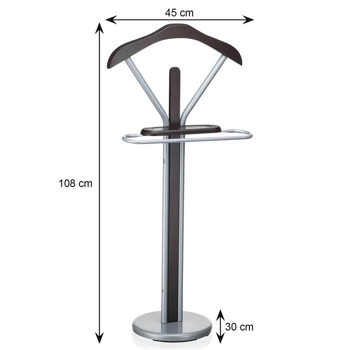 Herrendiener FABIO In Braun/alufarben 4 Herrendiener FABIO In Braun/alufarben – Bild 4