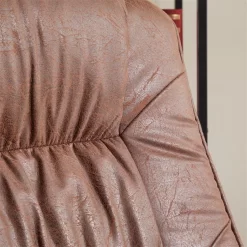 Relaxsessel CHARLY Mit Hocker Und Stoffbezug In Vintage Braun/schwarz -Berühmt Möbel 31093 AC4