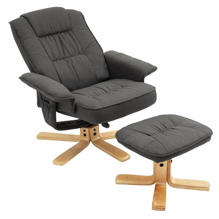 Relaxsessel CHARLY Mit Hocker Und Stoffbezug In Anthrazit 3 Relaxsessel CHARLY Mit Hocker Und Stoffbezug In Anthrazit – Bild 3
