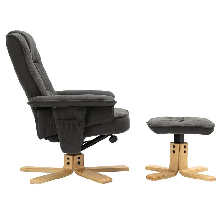 Relaxsessel CHARLY Mit Hocker Und Stoffbezug In Anthrazit 4 Relaxsessel CHARLY Mit Hocker Und Stoffbezug In Anthrazit – Bild 4