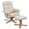 Relaxsessel CHARLY Mit Hocker Und Stoffbezug In Beige