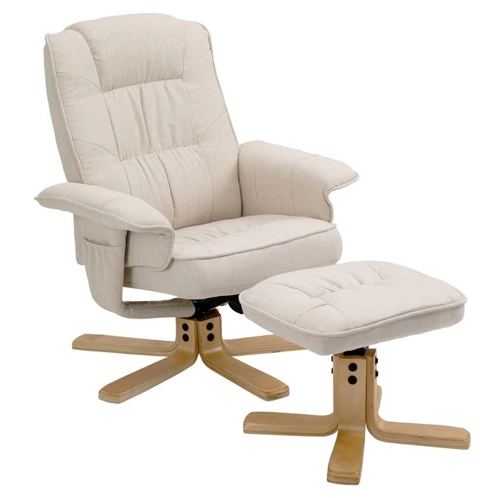 Relaxsessel CHARLY Mit Hocker Und Stoffbezug In Beige 1 Relaxsessel CHARLY Mit Hocker Und Stoffbezug In Beige