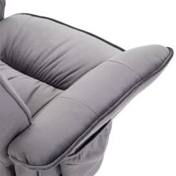 Relaxsessel CHARLES Mit Hocker Und Samtstoff Bezug In Grau -Berühmt Möbel 31097 5