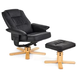 Relaxsessel CHARLY Mit Hocker Und Kunstleder In Schwarz 8 Relaxsessel CHARLY Mit Hocker Und Kunstleder In Schwarz -Berühmt Möbel 31101 2 N1