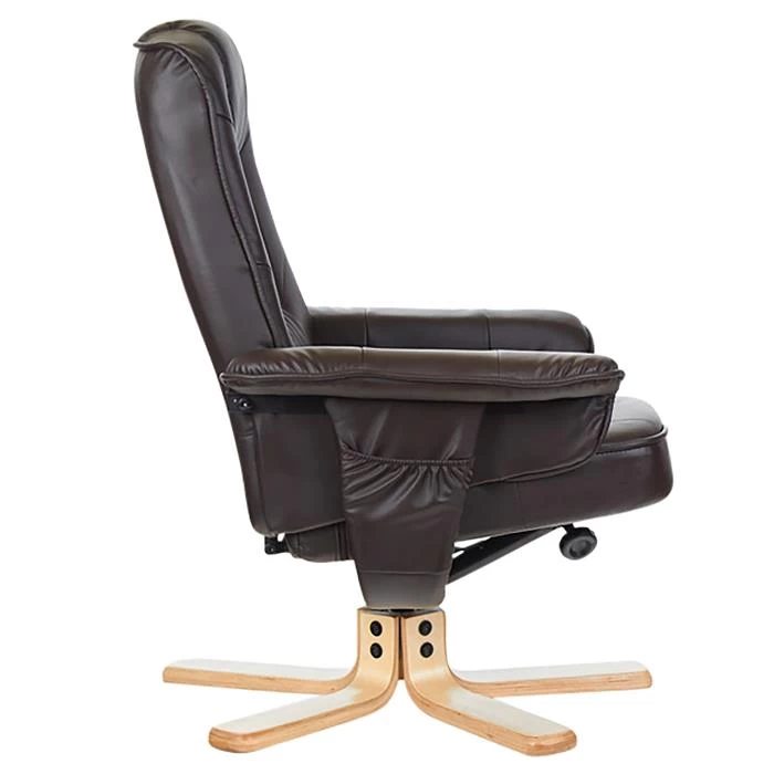 Relaxsessel CHARLY Mit Hocker Und Kunstleder In Braun 3 Relaxsessel CHARLY Mit Hocker Und Kunstleder In Braun – Bild 3