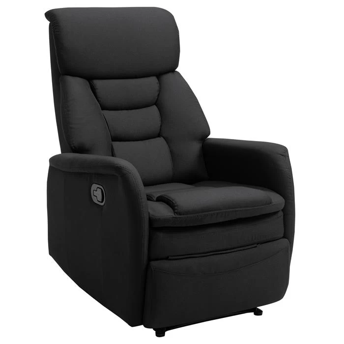 Fernsehsessel RELAJO Mit Stoffbezug In Schwarz 1 Fernsehsessel RELAJO Mit Stoffbezug In Schwarz