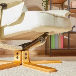 Relaxsessel CHARLY Mit Hocker Und Kunstleder In Weiß -Berühmt Möbel 31152 AC5