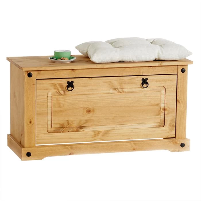 Schuhbank TEQUILA, Kiefer Massiv, Mexiko 1 Schuhbank TEQUILA, Kiefer Massiv, Mexiko