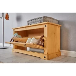 Schuhbank TEQUILA, Kiefer Massiv, Mexiko 10 Schuhbank TEQUILA, Kiefer Massiv, Mexiko -Berühmt Möbel 42030 A4