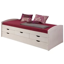 Bett Mit Stauraum JULIA 90x200 Cm, In Weiß