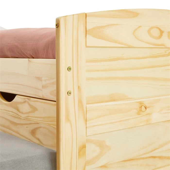 Bett Mit Stauraum JESSY 90x200 Cm, Mit Ausziehbett In Natur 6 Bett Mit Stauraum JESSY 90x200 Cm, Mit Ausziehbett In Natur – Bild 6