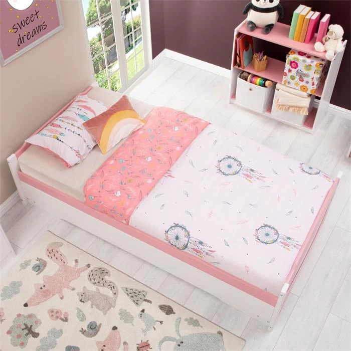 Ausziehbett LORENA 90x190 Cm, Kiefer In Weiß/rosa 3 Ausziehbett LORENA 90x190 Cm, Kiefer In Weiß/rosa – Bild 3