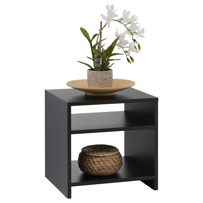 Beistelltisch ALMERIA Grau Mit 2 Fächern 1 Beistelltisch ALMERIA Grau Mit 2 Fächern