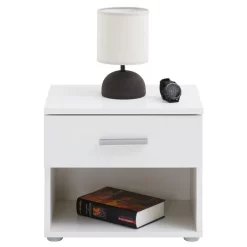 Nachttisch MARY Weiß Mit Schublade -Berühmt Möbel 51128 2