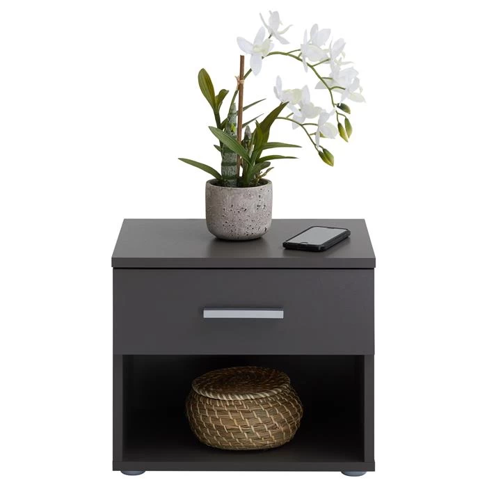 Nachttisch MARY In Anthrazit Mit 1 Schublade 3 Nachttisch MARY In Anthrazit Mit 1 Schublade – Bild 3