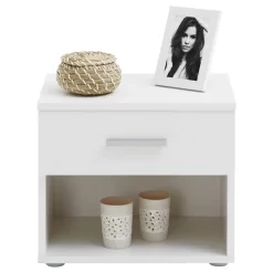 Nachttisch MARY In Hochglanz Weiß Mit Schublade 6 Nachttisch MARY In Hochglanz Weiß Mit Schublade -Berühmt Möbel 51143 2