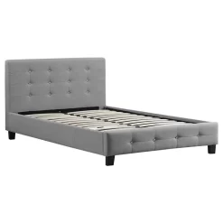 Polsterbett OKLAHOMA 120x200 Cm, Stoff In Grau -Berühmt Möbel 51203 2 N