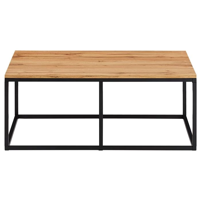 Couchtisch MAURO Mit Metallgestell, In Wotan Eiche/schwarz 3 Couchtisch MAURO Mit Metallgestell, In Wotan Eiche/schwarz – Bild 3