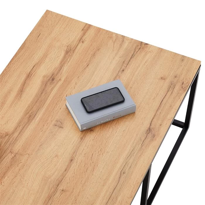 Couchtisch MAURO Mit Metallgestell, In Wotan Eiche/schwarz 4 Couchtisch MAURO Mit Metallgestell, In Wotan Eiche/schwarz – Bild 4