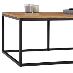 Couchtisch MAURO Mit Metallgestell, In Wotan Eiche/schwarz 11 Couchtisch MAURO Mit Metallgestell, In Wotan Eiche/schwarz -Berühmt Möbel 51220 4