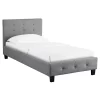 Polsterbett OHIO 90 X 200 Cm Inkl. Lattenrost In Grau