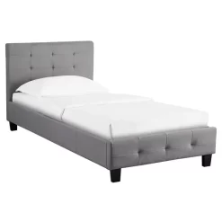 Polsterbett OHIO 90 X 200 Cm Inkl. Lattenrost In Grau